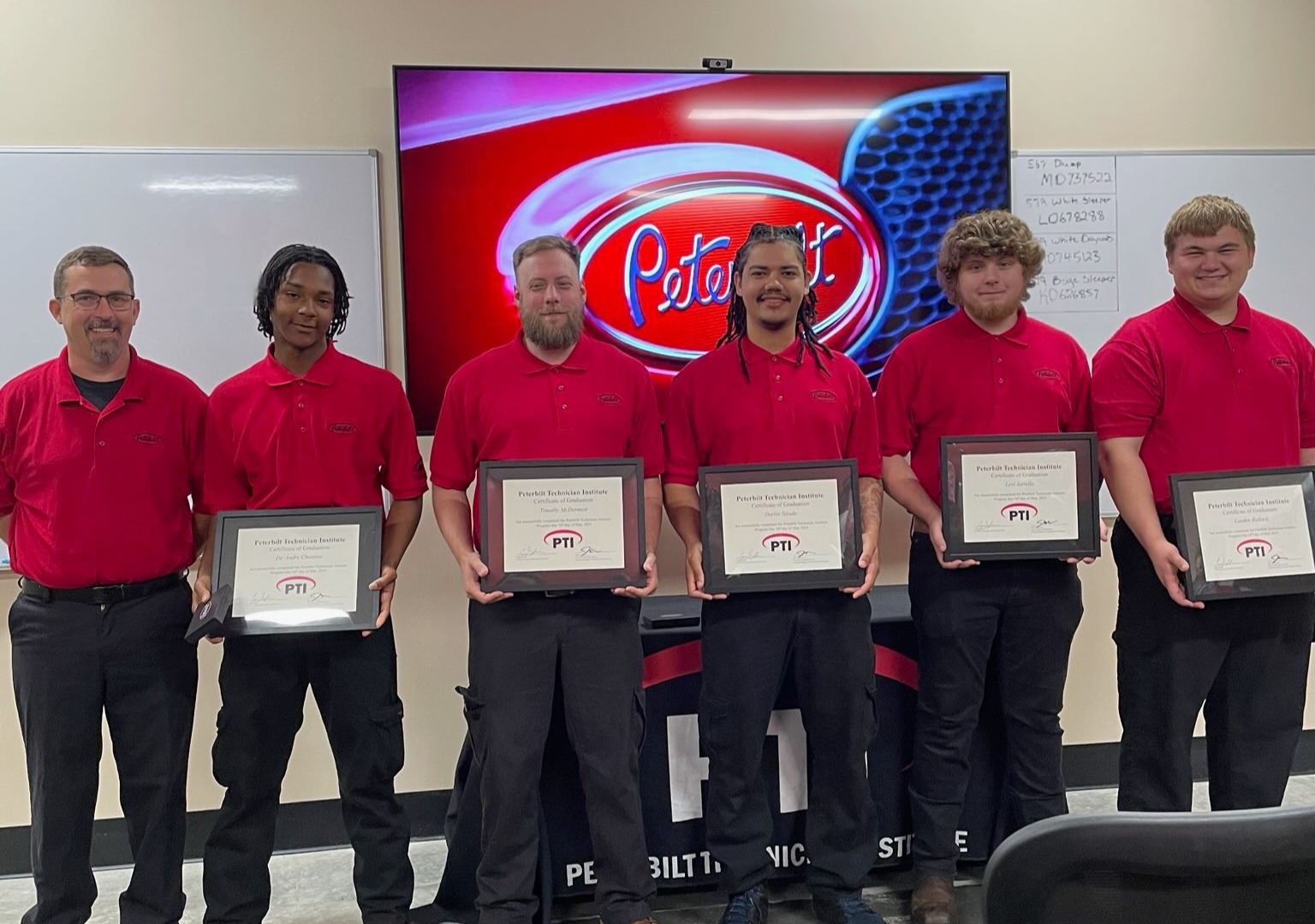 Peterbilt Technician Institute's first graduating class
