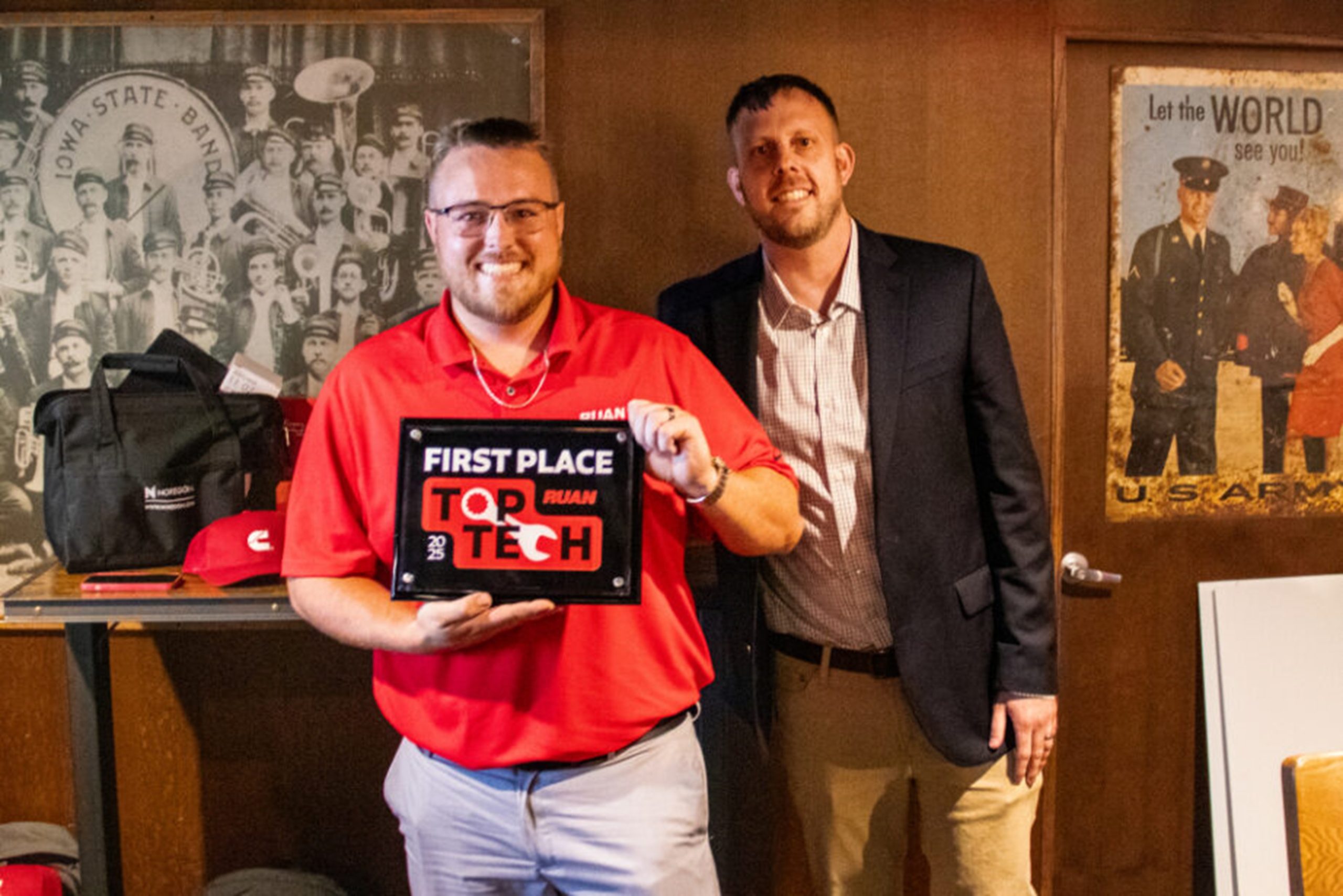 Top technician with his award