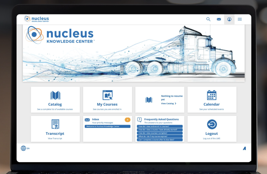 Homepage for online training website