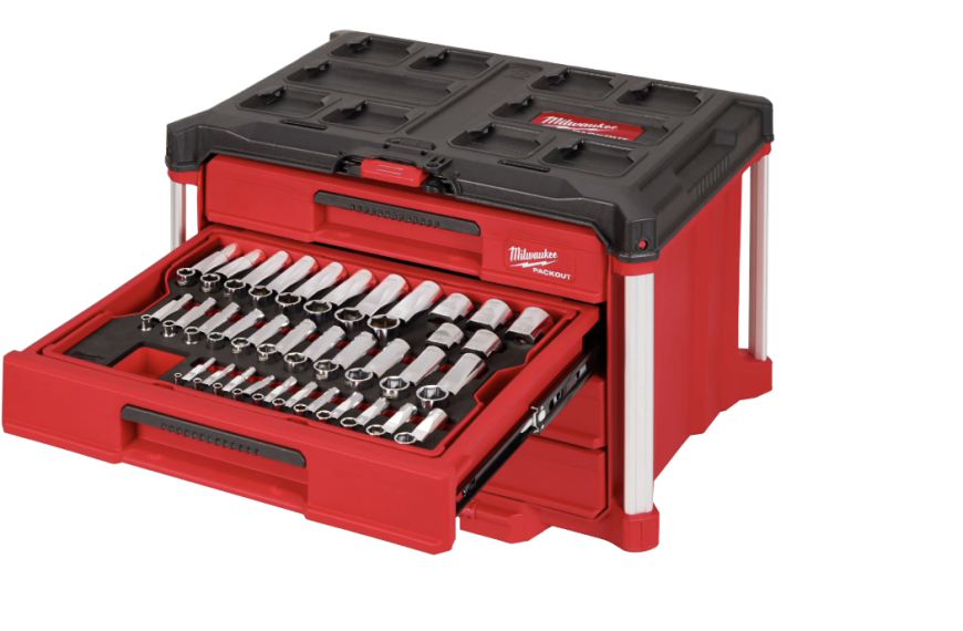 New from Milwaukee: 366-piece master mechanic hand tool set in Packout drawers